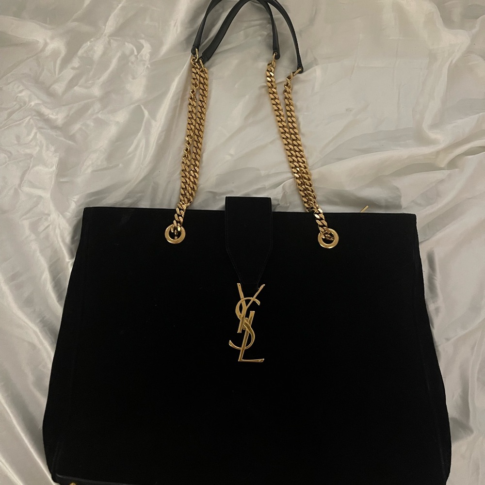 COPY - YSL SUEDE/GOLD PURSE - RARE